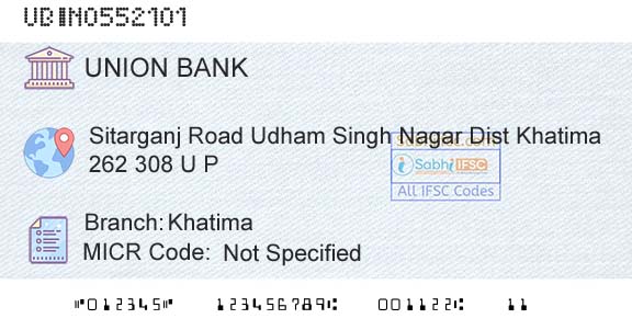 Union Bank Of India KhatimaBranch 