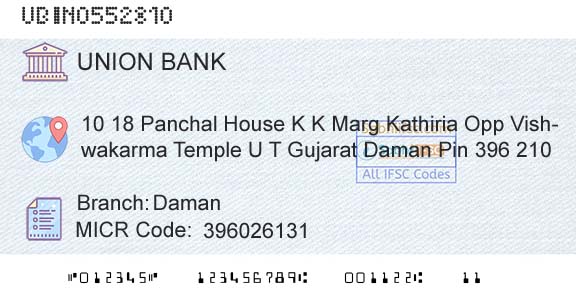 Union Bank Of India DamanBranch 