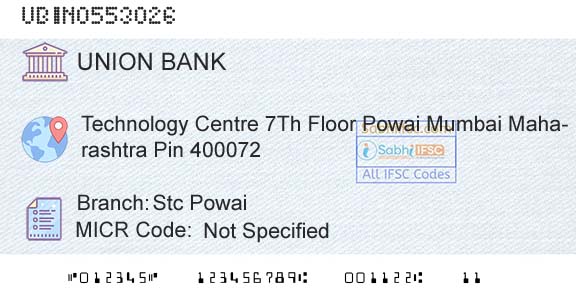 Union Bank Of India Stc PowaiBranch 