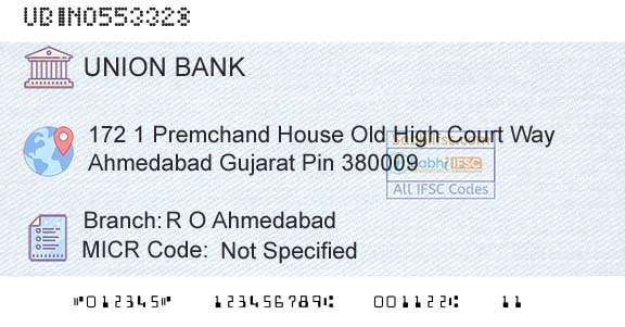 Union Bank Of India R O AhmedabadBranch 