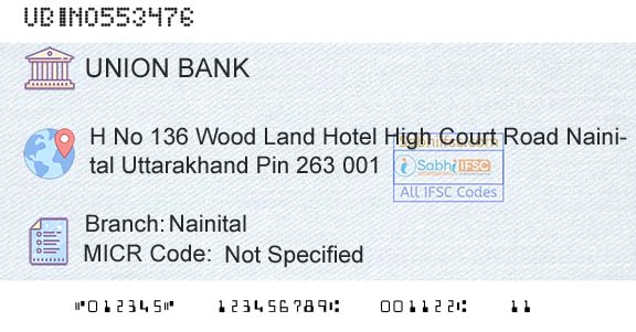 Union Bank Of India NainitalBranch 