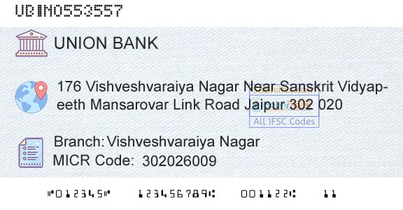 Union Bank Of India Vishveshvaraiya NagarBranch 