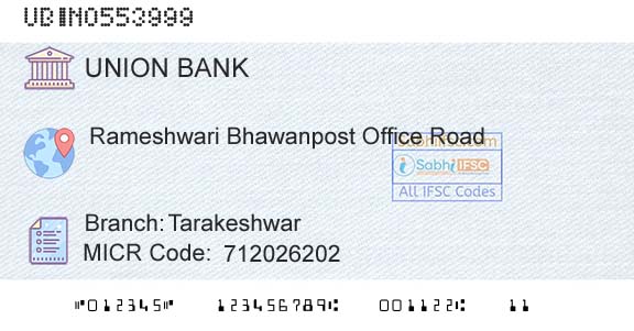 Union Bank Of India TarakeshwarBranch 