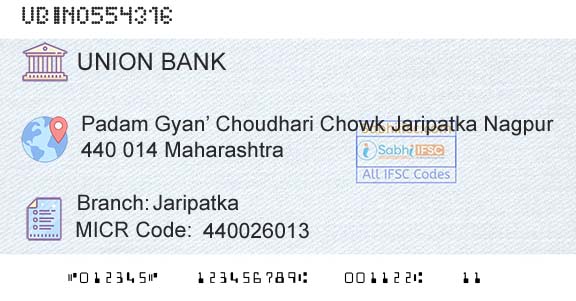 Union Bank Of India JaripatkaBranch 