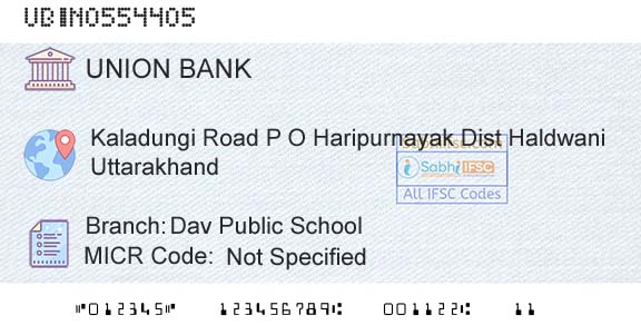 Union Bank Of India Dav Public SchoolBranch 