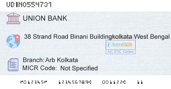 Union Bank Of India Arb KolkataBranch 