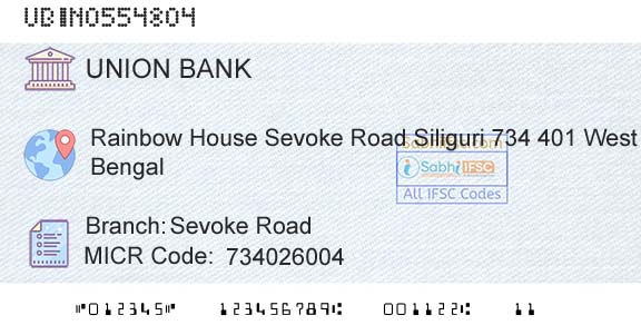 Union Bank Of India Sevoke RoadBranch 