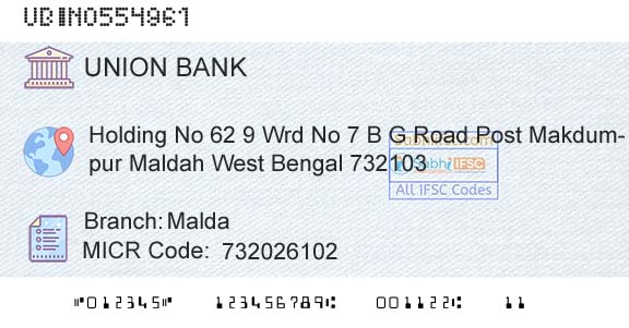 Union Bank Of India MaldaBranch 