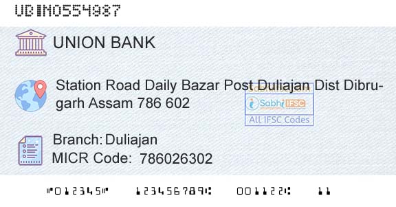 Union Bank Of India DuliajanBranch 