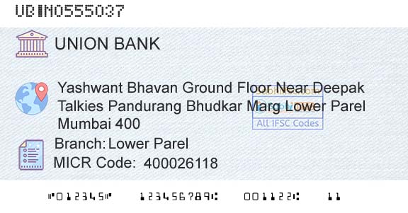 Union Bank Of India Lower ParelBranch 