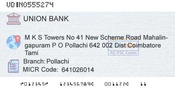 Union Bank Of India PollachiBranch 