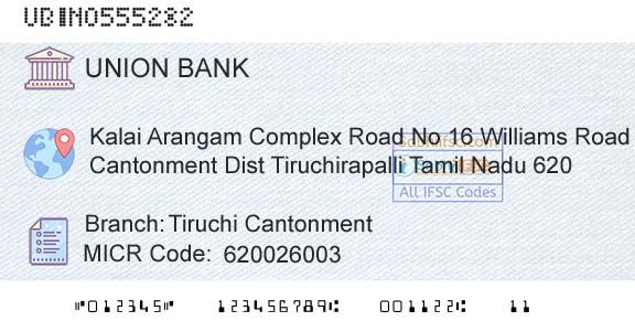 Union Bank Of India Tiruchi CantonmentBranch 