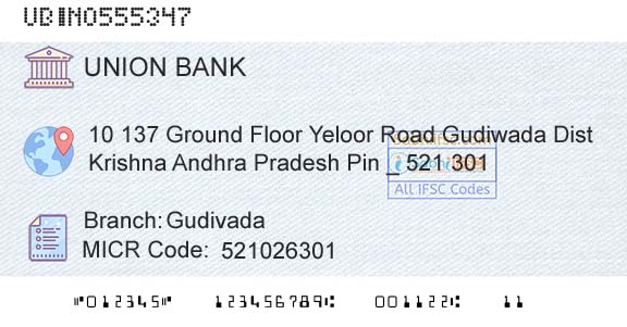 Union Bank Of India GudivadaBranch 