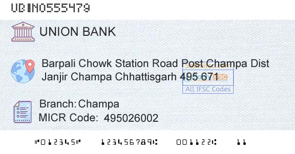 Union Bank Of India ChampaBranch 