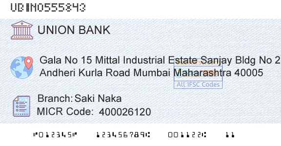 Union Bank Of India Saki NakaBranch 
