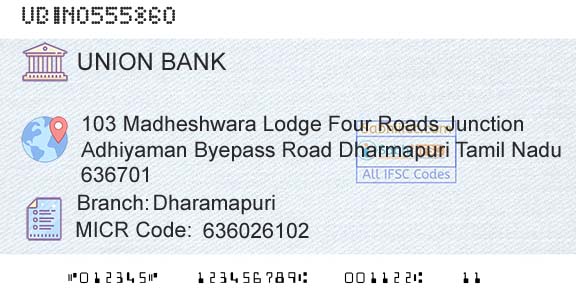Union Bank Of India DharamapuriBranch 