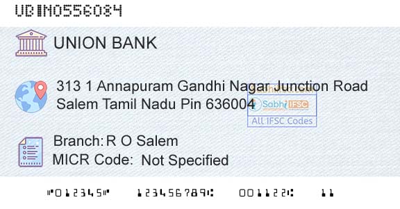 Union Bank Of India R O SalemBranch 