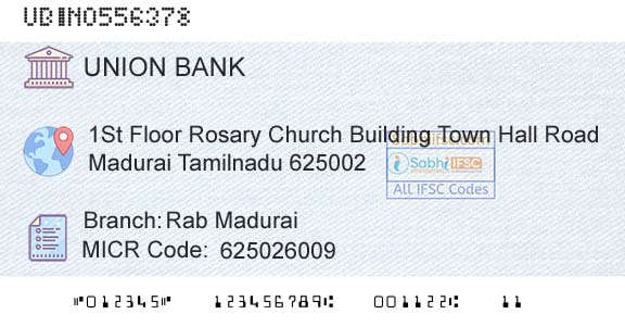 Union Bank Of India Rab MaduraiBranch 
