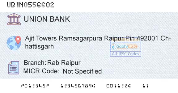 Union Bank Of India Rab RaipurBranch 