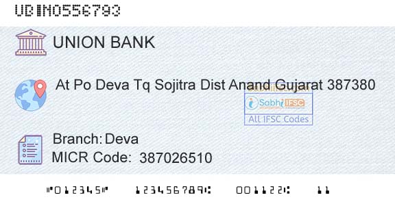 Union Bank Of India DevaBranch 