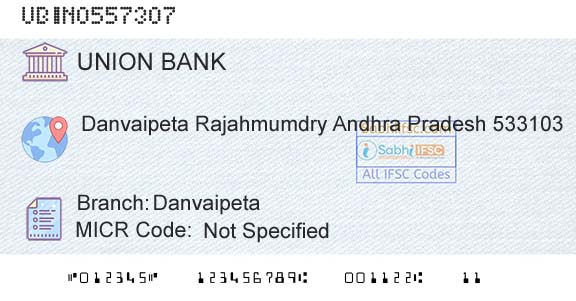 Union Bank Of India DanvaipetaBranch 