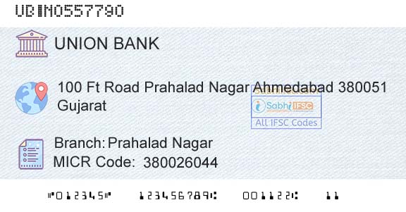 Union Bank Of India Prahalad NagarBranch 