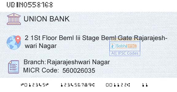 Union Bank Of India Rajarajeshwari NagarBranch 
