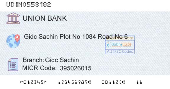 Union Bank Of India Gidc SachinBranch 