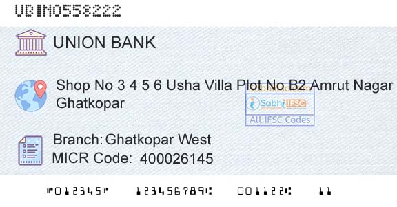 Union Bank Of India Ghatkopar WestBranch 