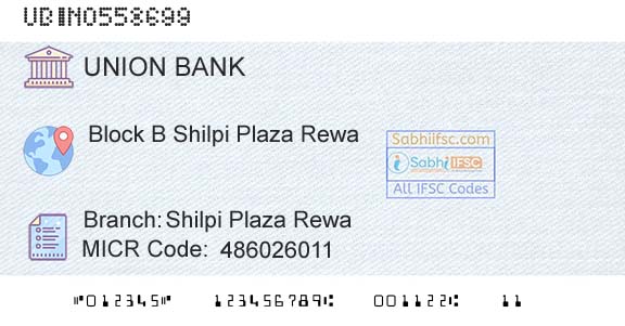 Union Bank Of India Shilpi Plaza RewaBranch 