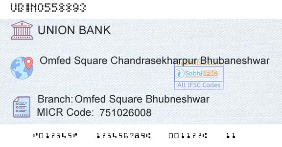 Union Bank Of India Omfed Square BhubneshwarBranch 