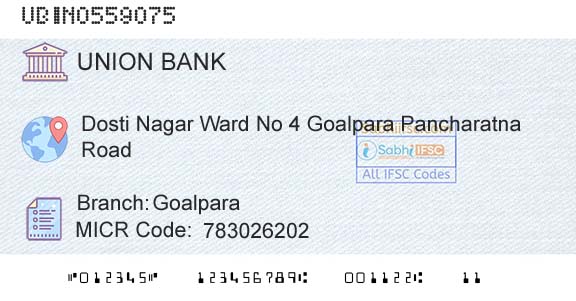 Union Bank Of India GoalparaBranch 