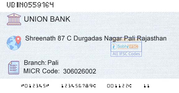 Union Bank Of India PaliBranch 