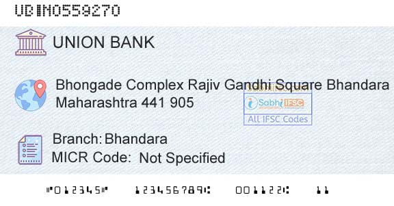 Union Bank Of India BhandaraBranch 