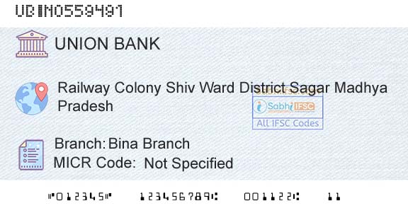 Union Bank Of India Bina BranchBranch 