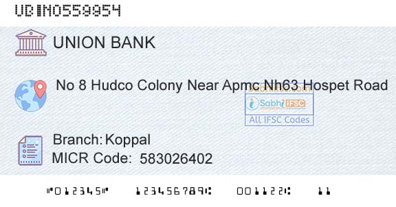 Union Bank Of India KoppalBranch 