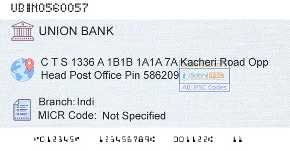 Union Bank Of India IndiBranch 