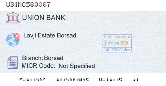 Union Bank Of India BorsadBranch 