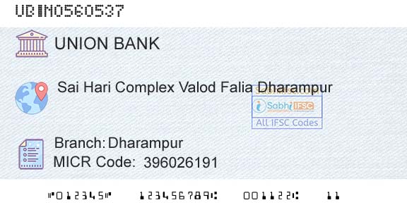 Union Bank Of India DharampurBranch 