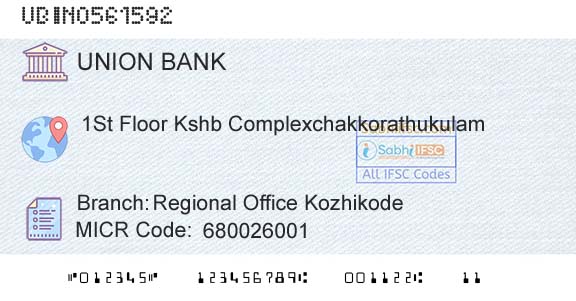 Union Bank Of India Regional Office KozhikodeBranch 