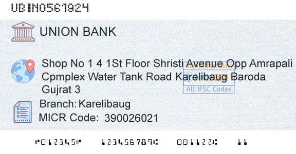 Union Bank Of India KarelibaugBranch 