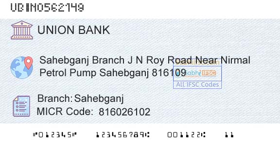 Union Bank Of India SahebganjBranch 