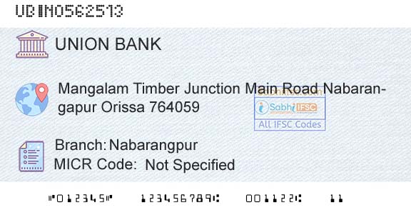 Union Bank Of India NabarangpurBranch 