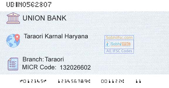 Union Bank Of India TaraoriBranch 