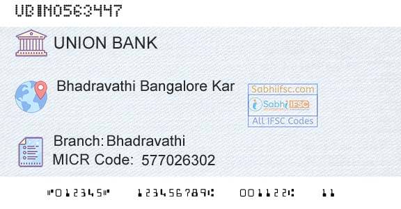 Union Bank Of India BhadravathiBranch 