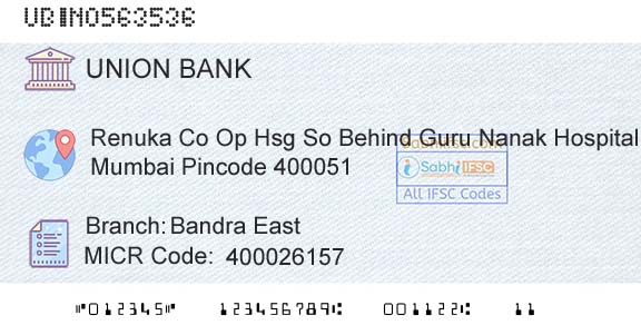 Union Bank Of India Bandra EastBranch 