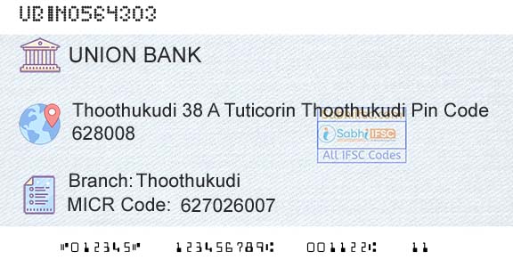 Union Bank Of India ThoothukudiBranch 