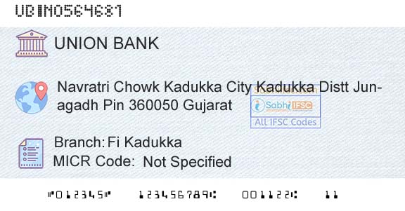 Union Bank Of India Fi KadukkaBranch 
