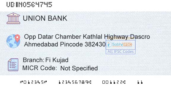 Union Bank Of India Fi KujadBranch 