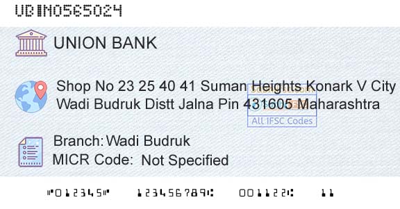 Union Bank Of India Wadi BudrukBranch 